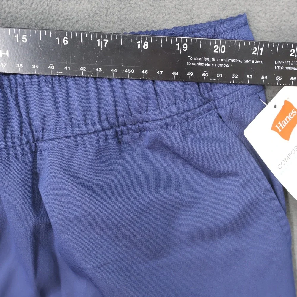 Hanes Scrub Pants Mens 2X Blue New Comfort Fit Straight Leg Cargo Drawstring